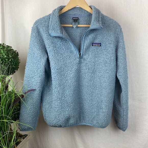 Patagonia Blue Long Sleeve Half Zip Fleece Jacket S - Picture 1 of 4
